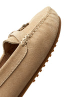 Women's Beige Suede Leather Loafer | Derimod