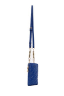 Women's Blue Faux Leather Crossbody Bag | Derimod