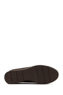 Kadın Kahverengi Tokalı Dolgu Topuklu Süet Deri Comfort Loafer | Derimod