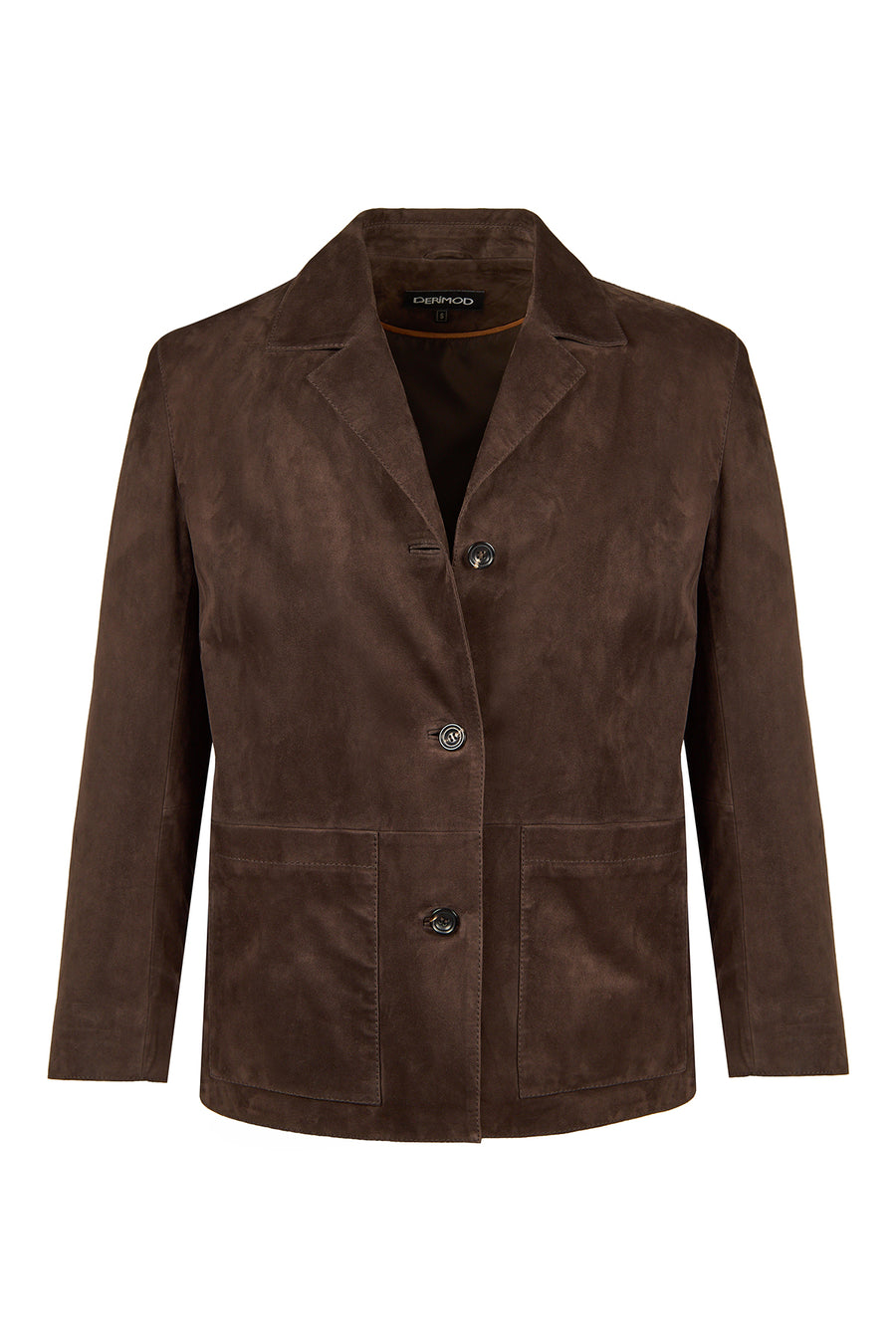 Gloria Woman Brown Oversize Suede Leather Jacket