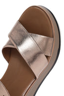 Women's Gray Leather Sandals | Derimod