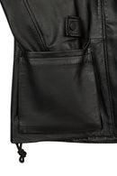Stefan Woman Black A-Line Leather Jacket | Derimod