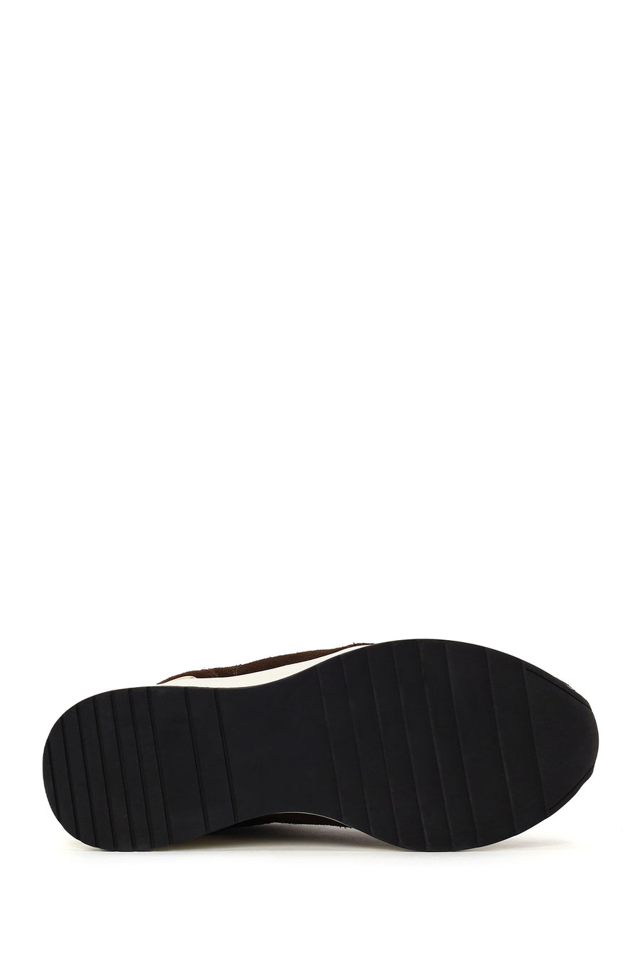 Woman Brown Lace-Up Wedge-Heel Suede Shoe