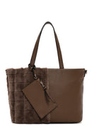 Women's Brown Long Strap Plush Handbag | Derimod