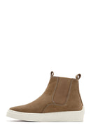 Men's Mink Nubuck Leather Chelsea Ankle Boots | Derimod