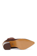 Woman Brown Chunky-Heeled Suede Cowboy Boots | Derimod