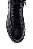 Men's Leather Zippered Boots | Derimod