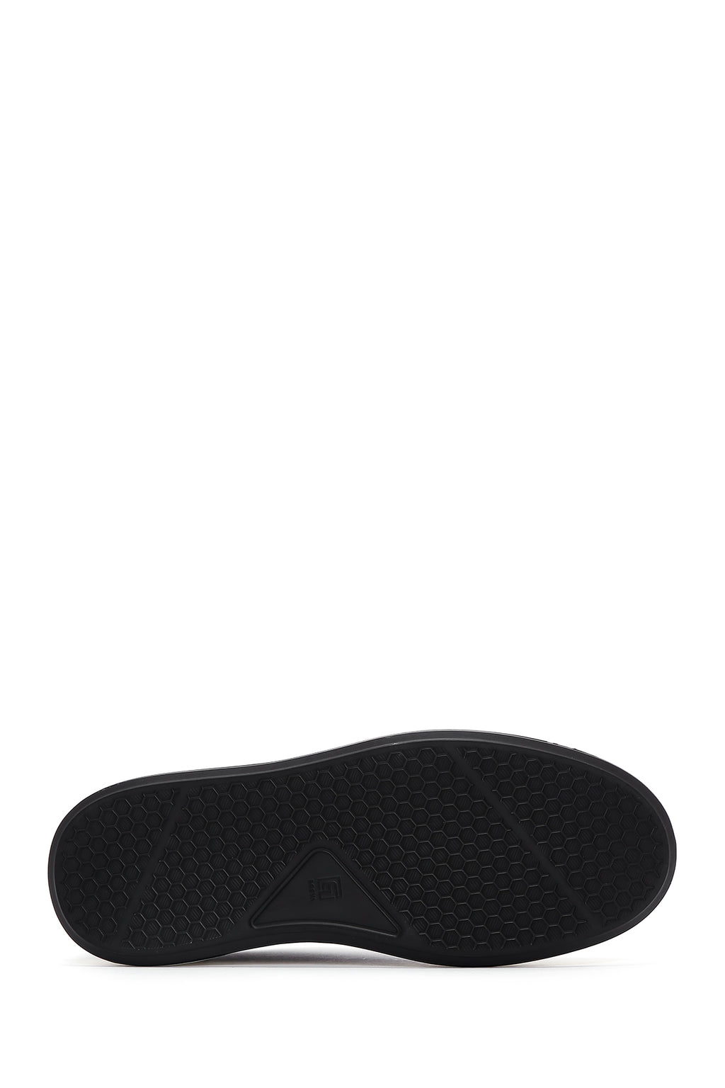 Erkek Siyah Deri Kalın Tabanlı Sneaker