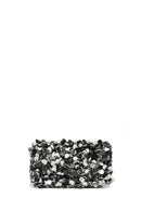 Women's Anthracite Long Chain Strap Sequin Cross Bag | Derimod