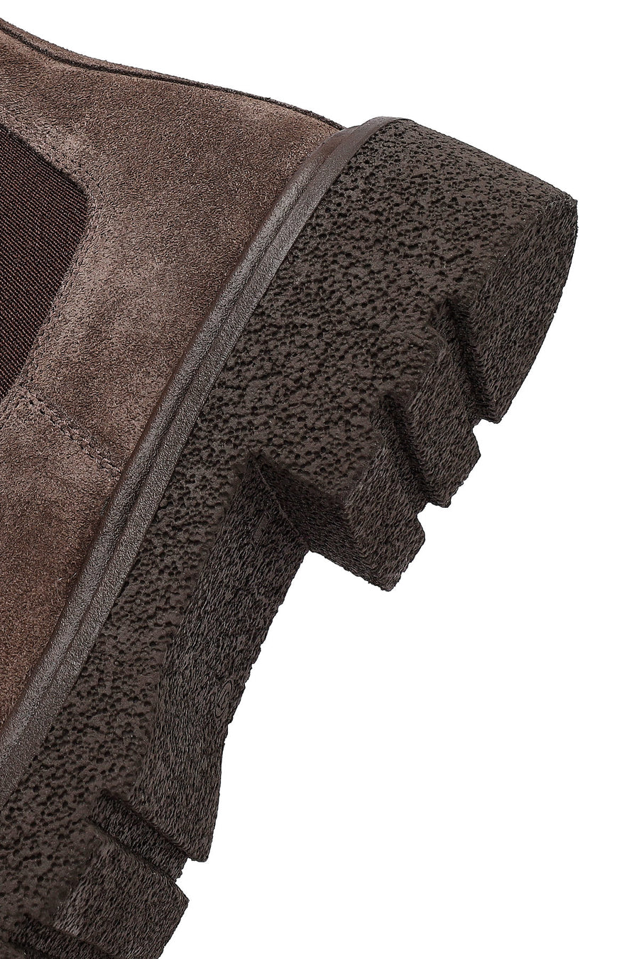 Woman Mink Thick-Soled Suede Chelsea Boots