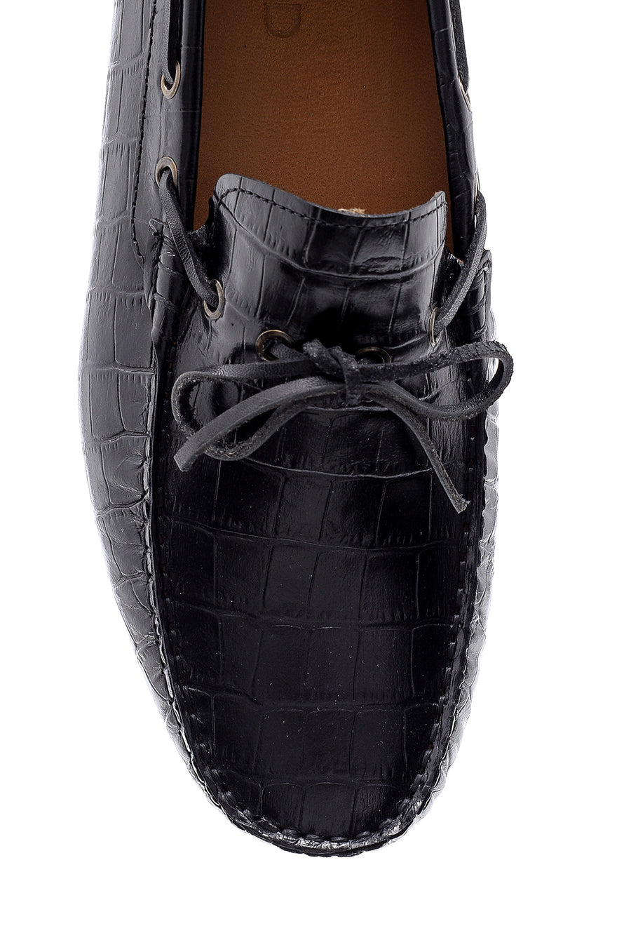 Erkek Kroko Detaylı Deri Loafer