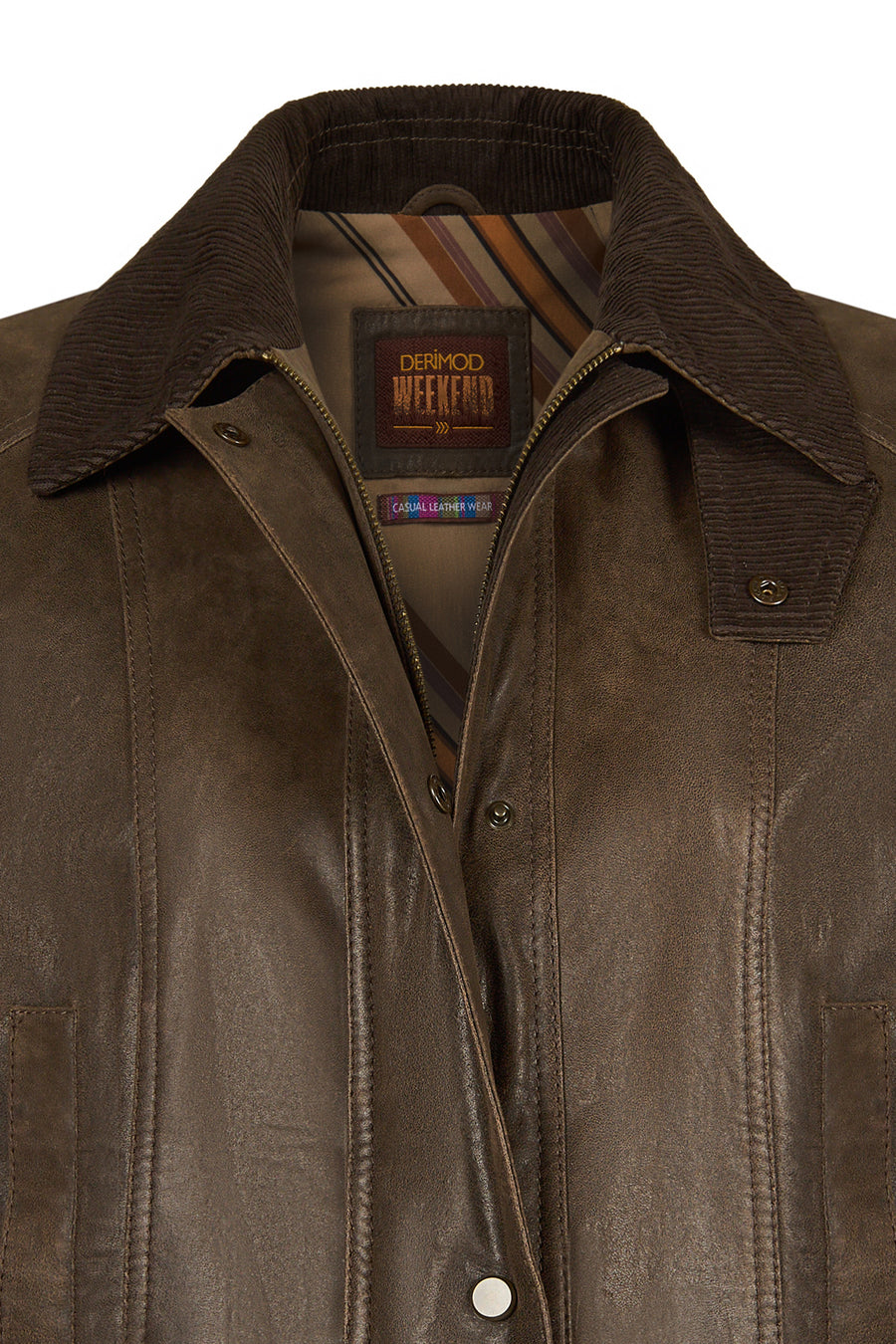 Gateaway Woman Brown Leather Coat