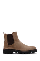 Men's Brown Casual Suede Leather Chelsea Boots | Derimod