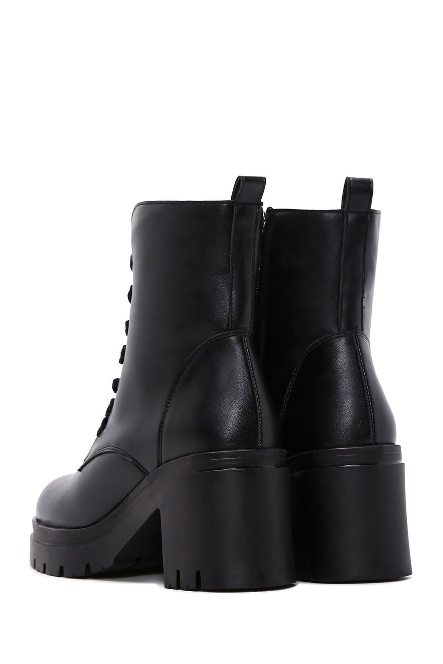 Women's Black Thick Heeled Boots