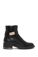 Women's Black Zippered Buckle Detailed Boots | Derimod