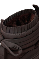 Woman Brown Thick-Soled Fabric Boots | Derimod