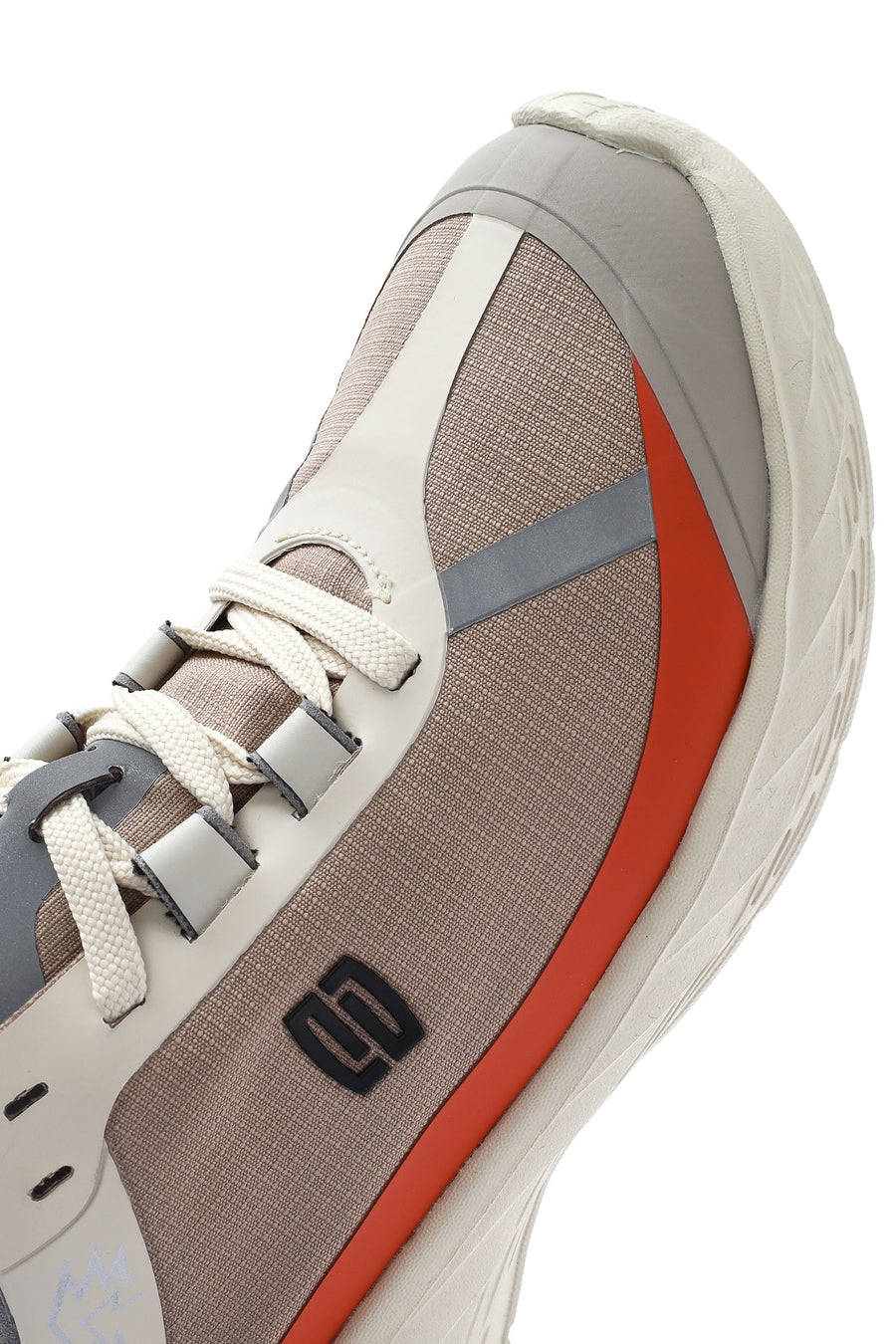 Women's Beige Lace-Up Chunky Sole Sneakers