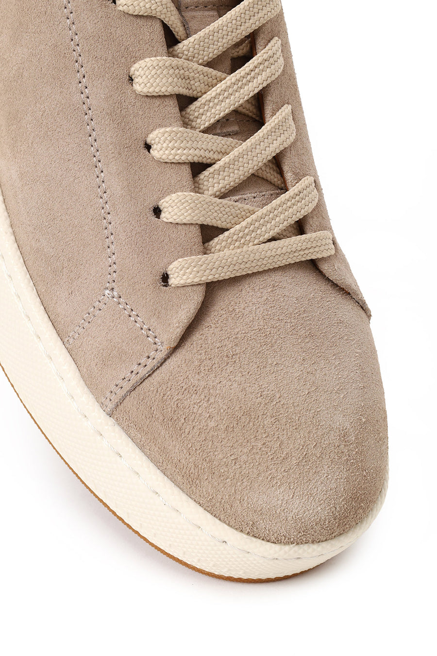 Male Beige Lace-up Suede Leather Sneaker