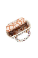 Woman Multicolored Patterned Mini Evening Bag with Long Chain Strap | Derimod