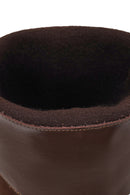 Woman Brown Chunky Heeled Suede Leather Cowboy Boots | Derimod