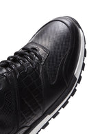 Men's Black Lace-Up Leather Casual Sneaker | Derimod