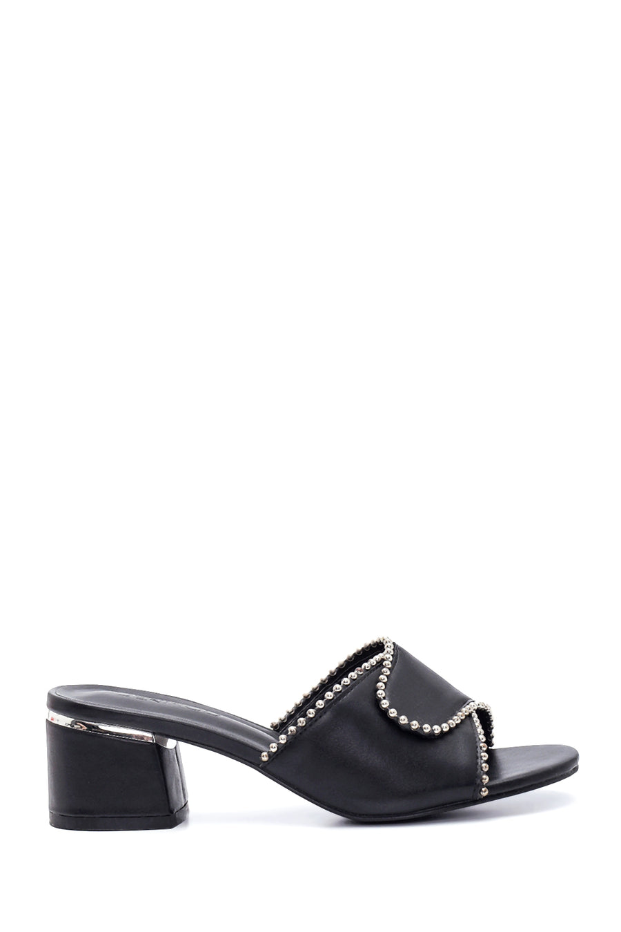 Women's Beaded Heeled Slippers 19SFE278218 | Derimod