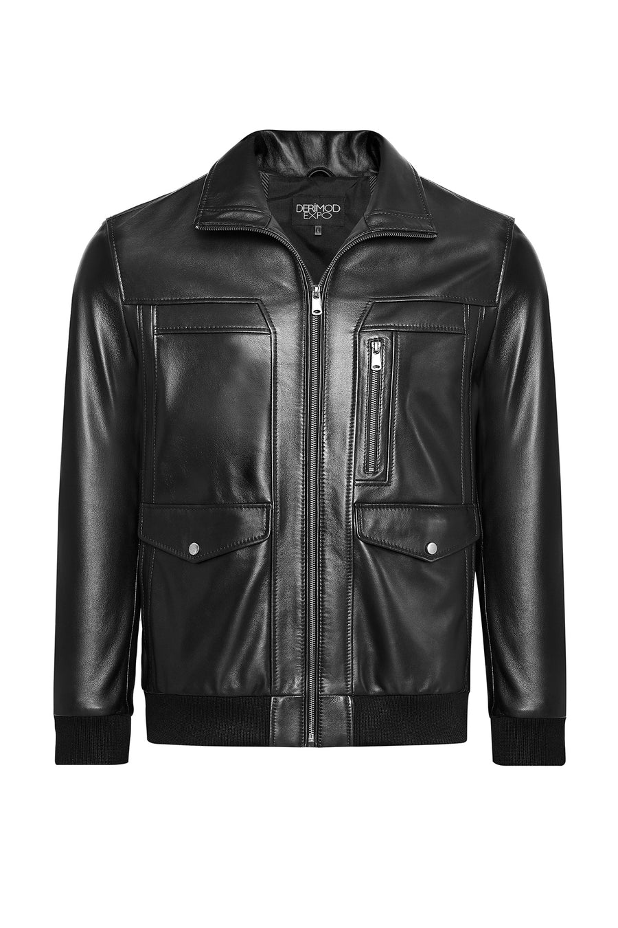 Bryan Men's Black Leather Jacket 24WGE65511M | Derimod