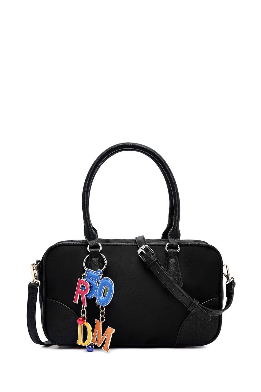 Women's Black Long Strap Accessory Detailed Fabric Handbag 25SBD27776F | Derimod