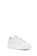 Kadın Beyaz Bağcıklı Deri Sneaker | Derimod