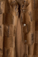 Altabadia Kadın Camel Oversize Teddy Mont | Derimod