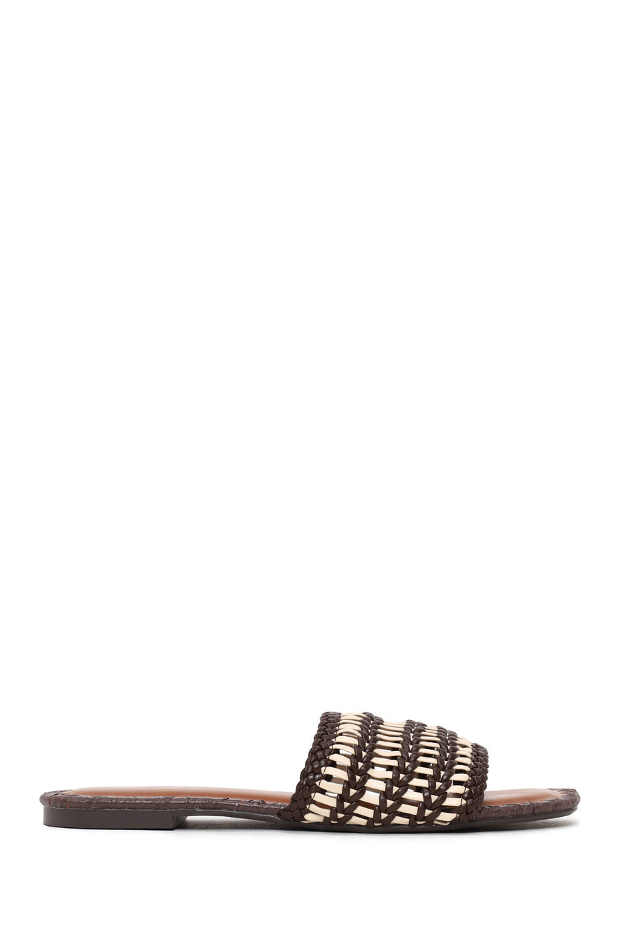 Woman Brown Braided Slipper 26SFD441829 | Derimod