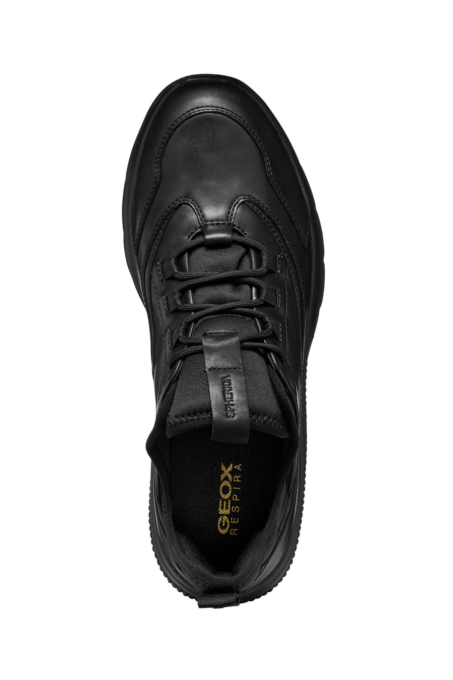 Geox Erkek Siyah Spherica Bağcıklı Deri Sneaker