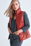 Los Angeles Women's Leather Vest | Derimod