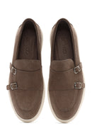 Erkek Bej Çift Tokalı Süet Deri Casual Loafer | Derimod