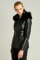 Carmela Women's Leather Jacket | Derimod