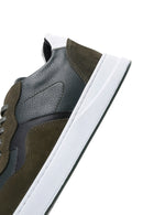 Men's Khaki Leather Thick Soled Sneaker | Derimod