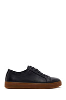 Male Black Lace-Up Leather Sneaker | Derimod