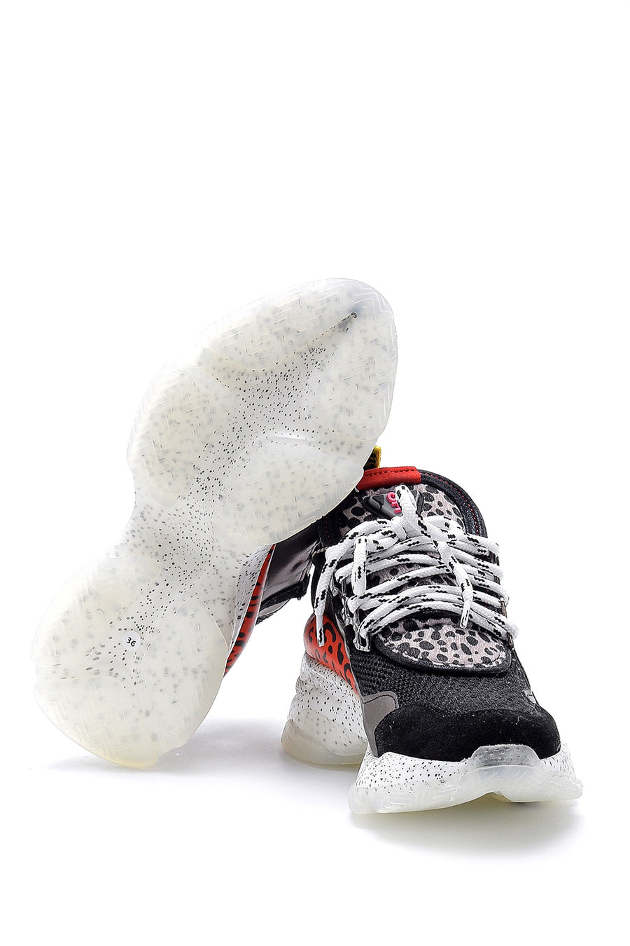 Kadın Yüksek Tabanlı Deri Sneaker
