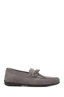 Geox Men's Gray U Ascanio Suede Leather Casual Loafer | Derimod