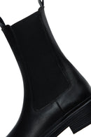 Women's Black Leather Chelsea Classic Boots | Derimod