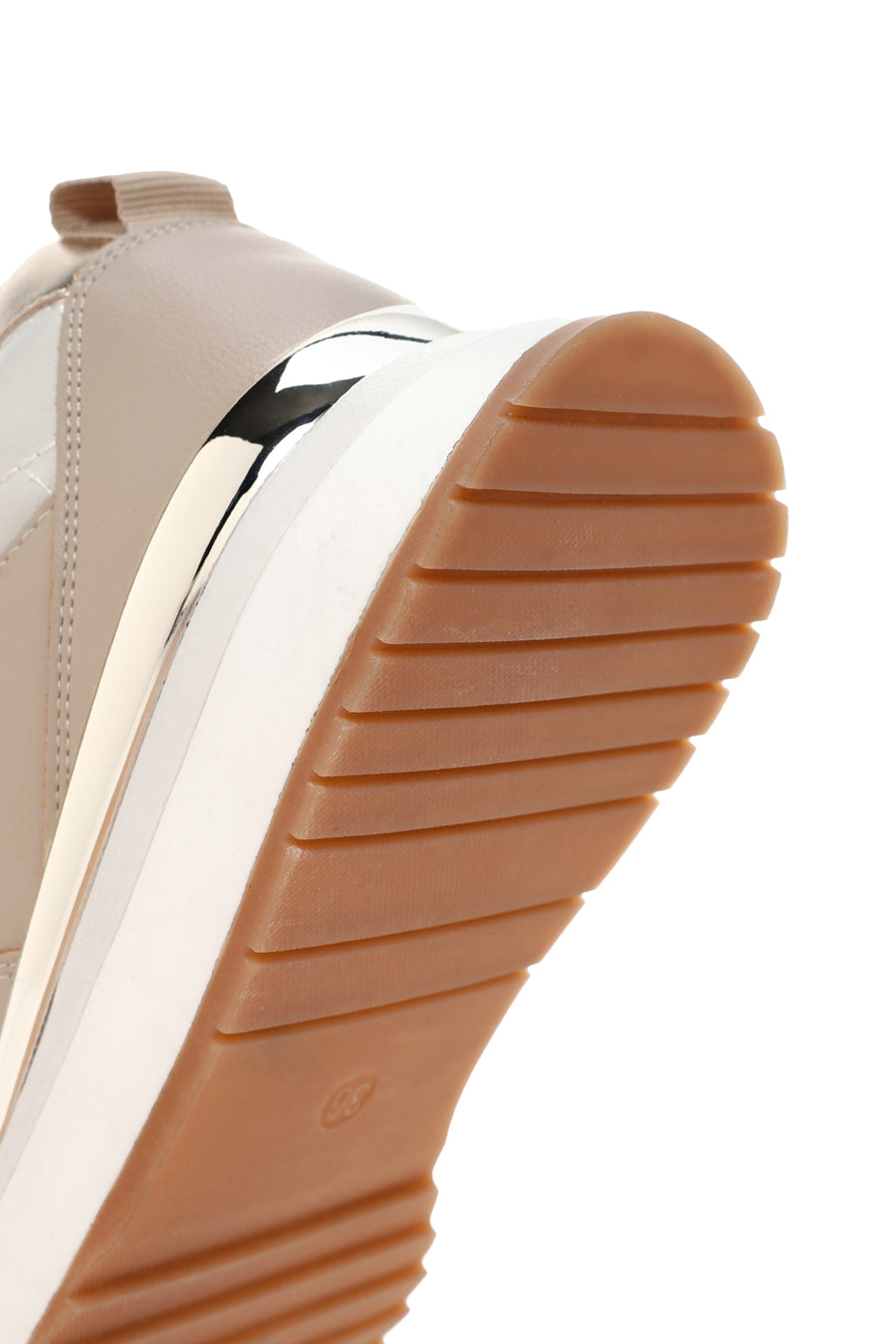 Women's Beige Thick Soled Sneaker
