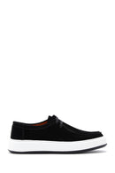 Men's Black Suede Leather Casual Sneaker | Derimod