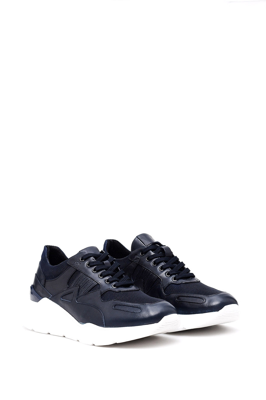 Men's High-Sole Leather Sneaker