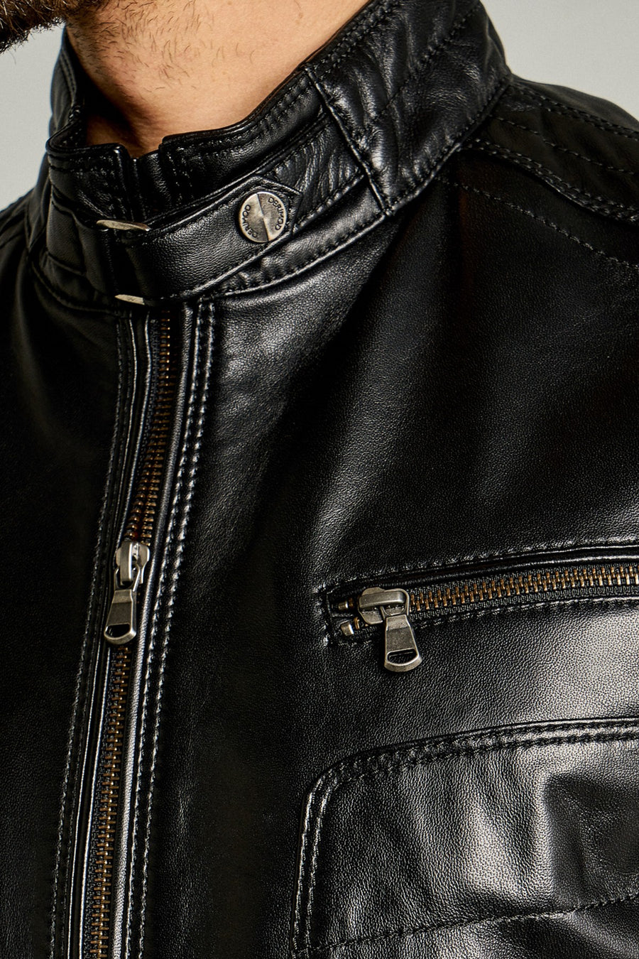 New Hugo Men's Leather Jacket