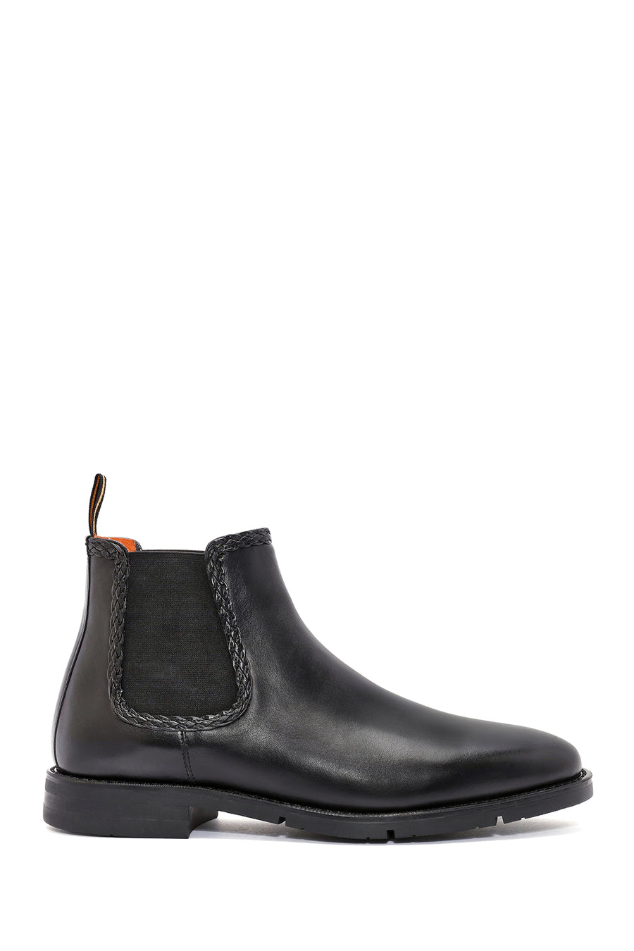 Men's Black Leather Chelsea Boots 24WFD730118 | Derimod
