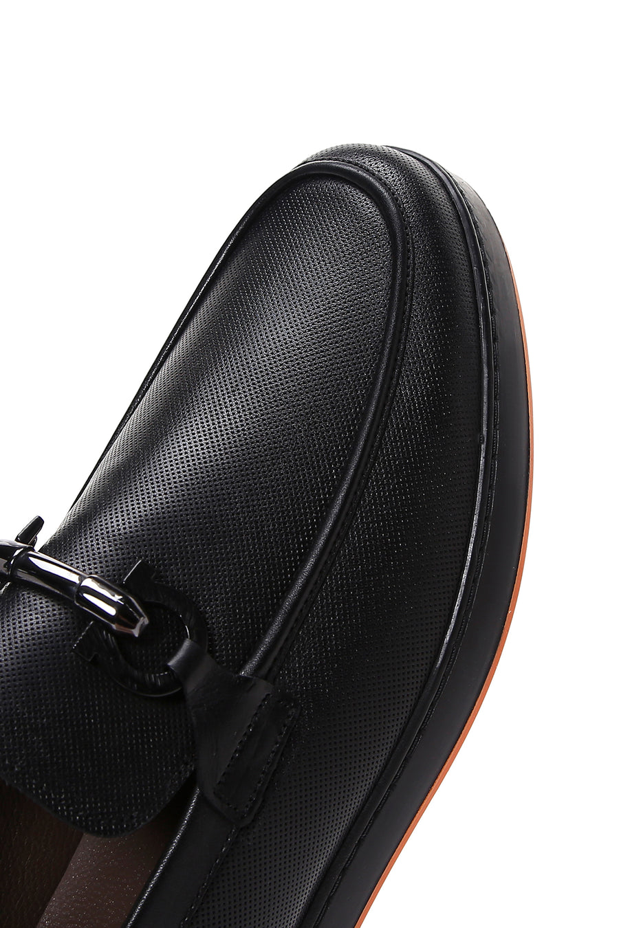 Men's Black Leather Casual Loafer