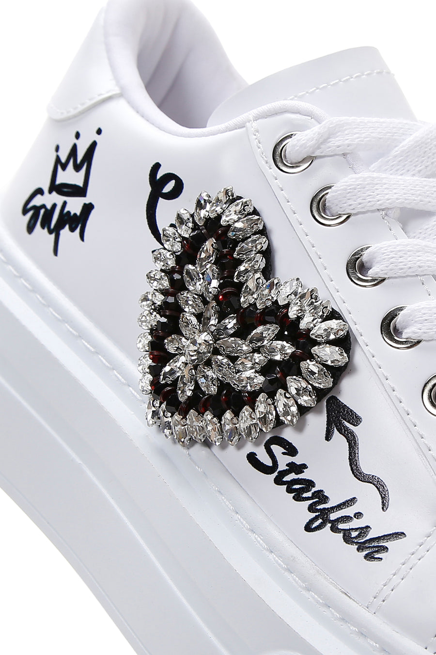 Kadın Beyaz Taşlı Sneaker