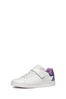 Geox Girls White Eclyper Lace-Up Sneaker | Derimod