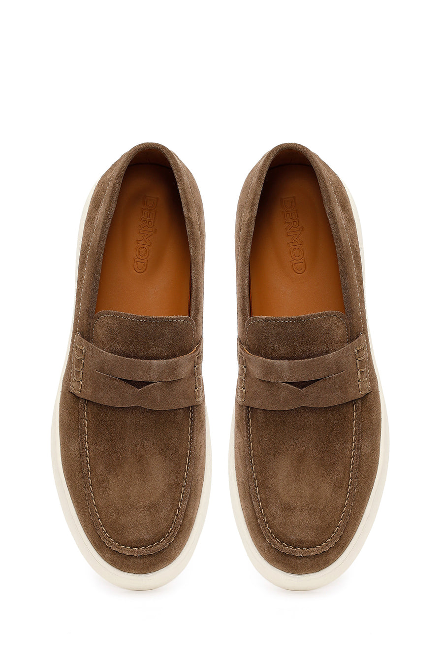Erkek Taba Süet Deri Casual Loafer