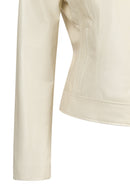Adela Woman White Short Leather Jacket | Derimod